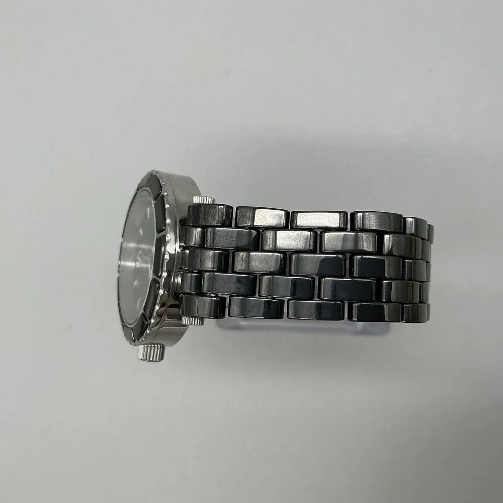 Oniss ON834-L Womens Watch 36mm Black Dial Ceramic Sapphire New Battery 7